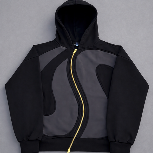 Curved Zipper Hoodie