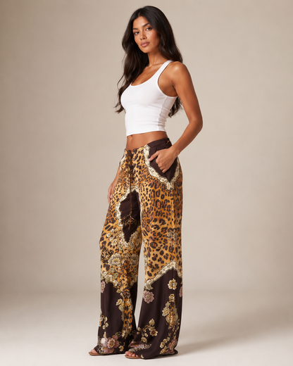 Leopard Flare Pants