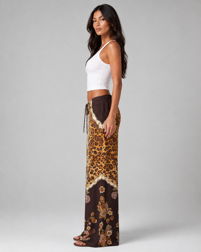 Leopard Flare Pants