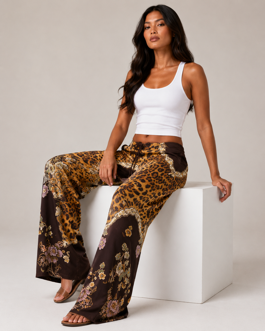 Leopard Flare Pants