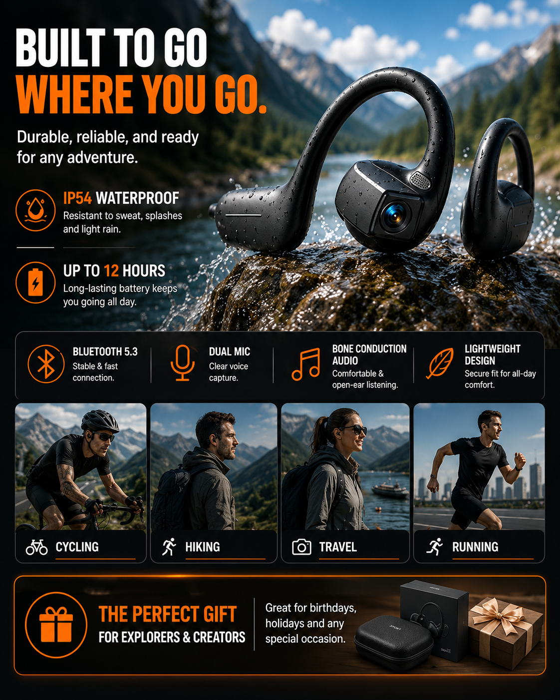 AI Camera Headset