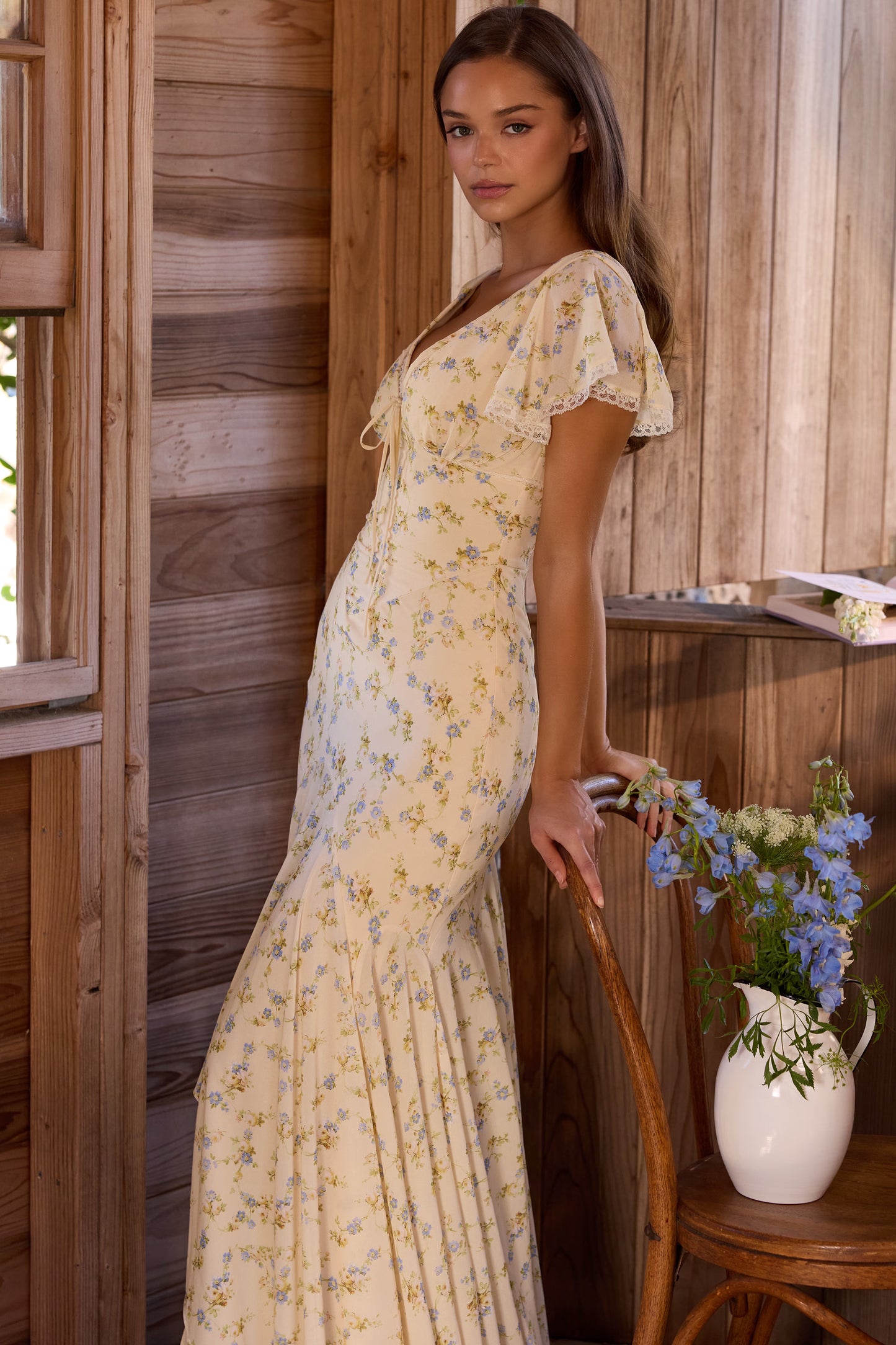Dreamy Lemon Floral Maxi Dress
